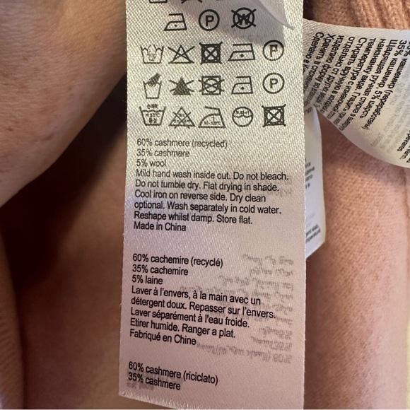 AllSaints Tara Cashmere Wool Pullover Crew Neck Sweater Ballet Pink Size Large - Picture 6 of 10